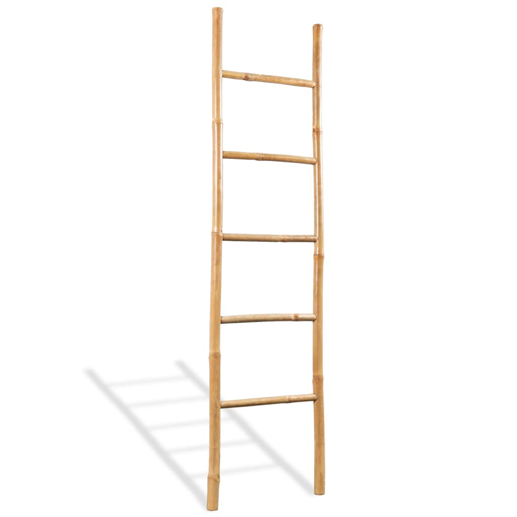 Handdoekladder Met 5 Sporten Bamboe