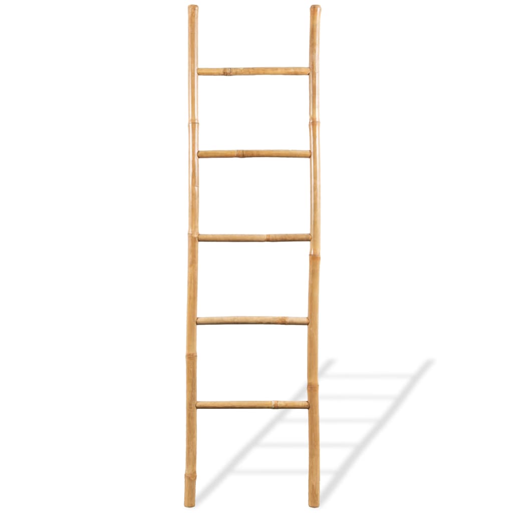 Handdoekladder Met 5 Sporten Bamboe