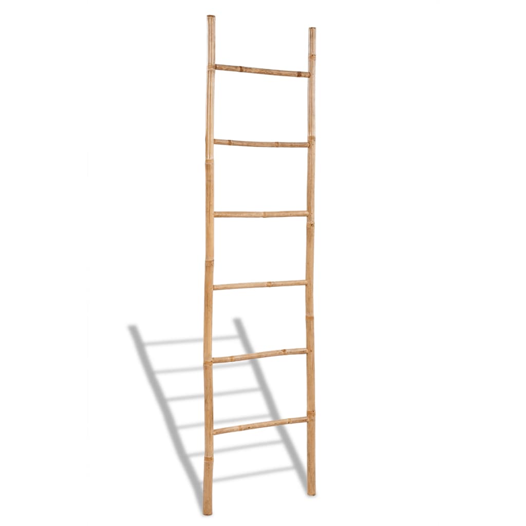 Handdoekladder Met 5 Sporten Bamboe