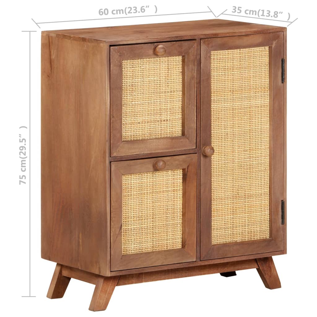 Dressoir 60X35X75 Cm Massief Mangohout