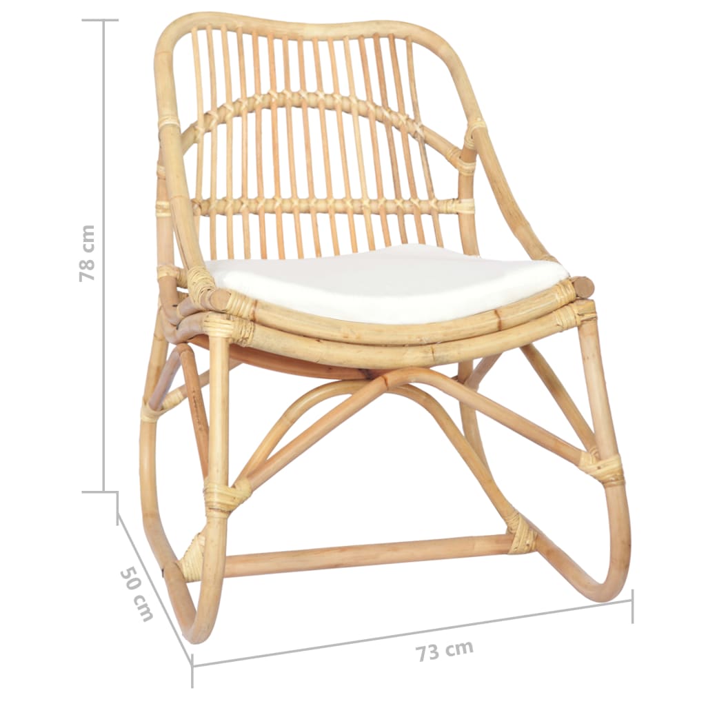 Stoel Rattan En Linnen