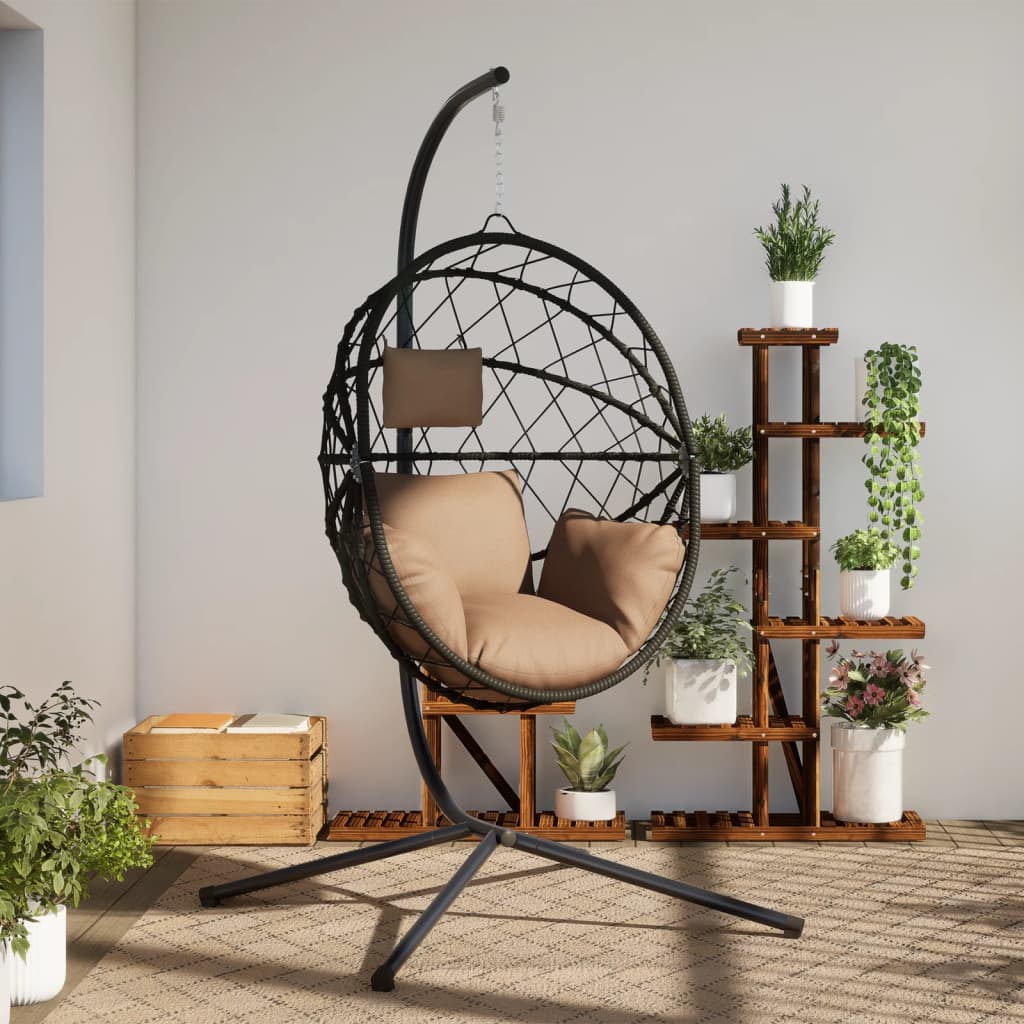 Hangstoel Met Standaard Rattan En Staal