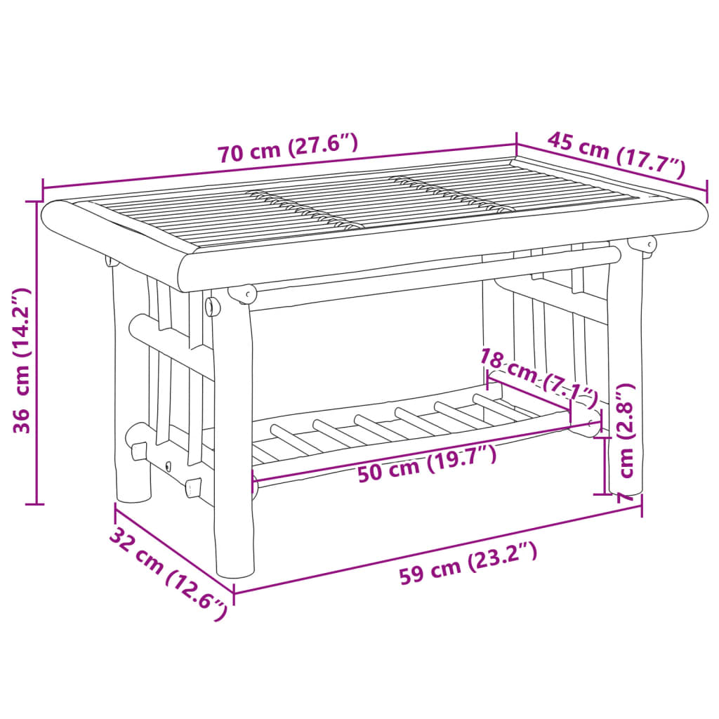 Salontafel Bamboe