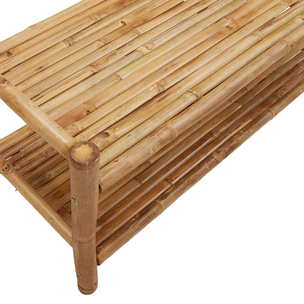 Kledingrek Met Schappen 103X40X183 Cm Bamboe